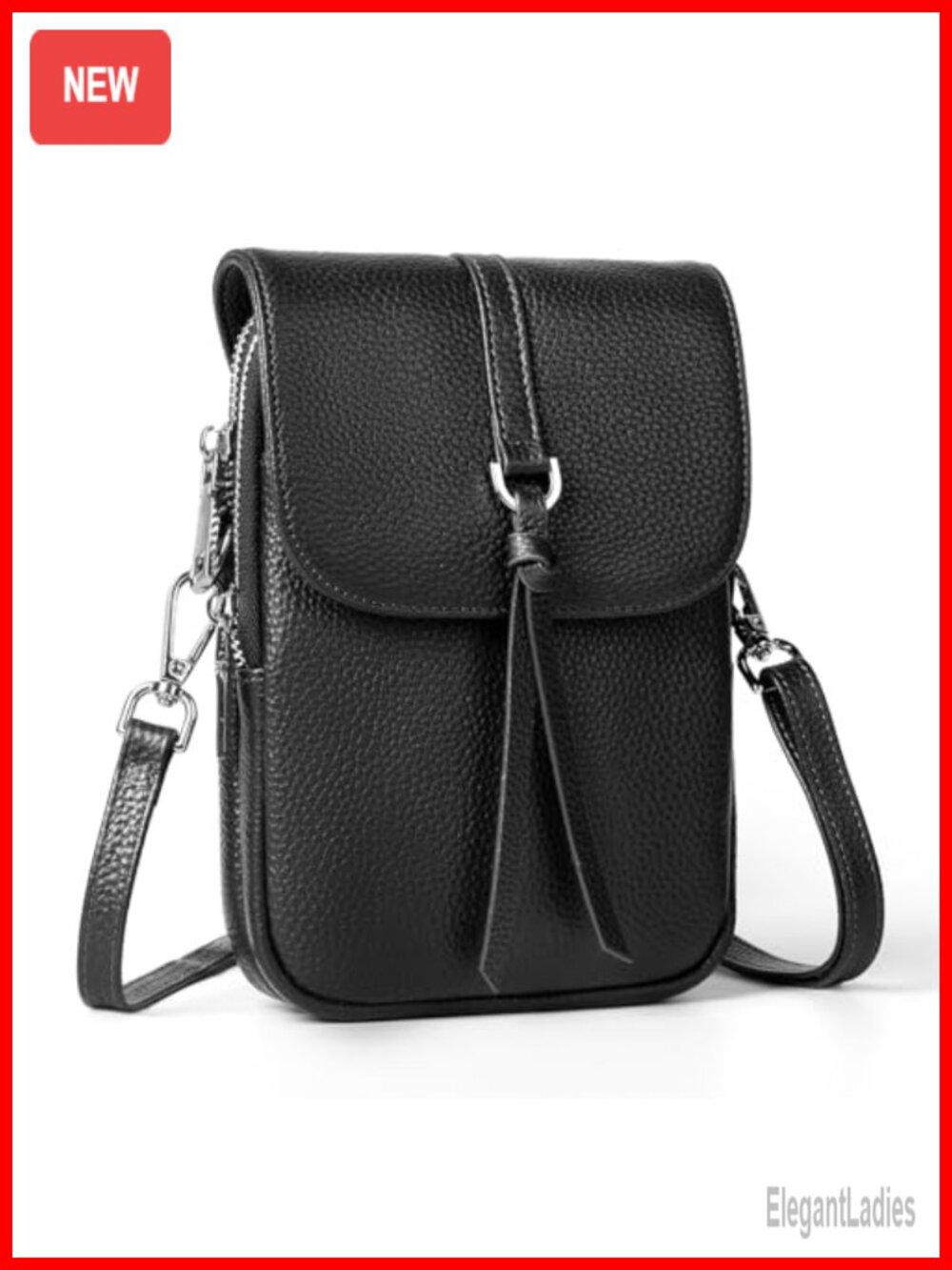 Genuine Leather Small Crossbody Bag RFID Cell Phone Purse for Women